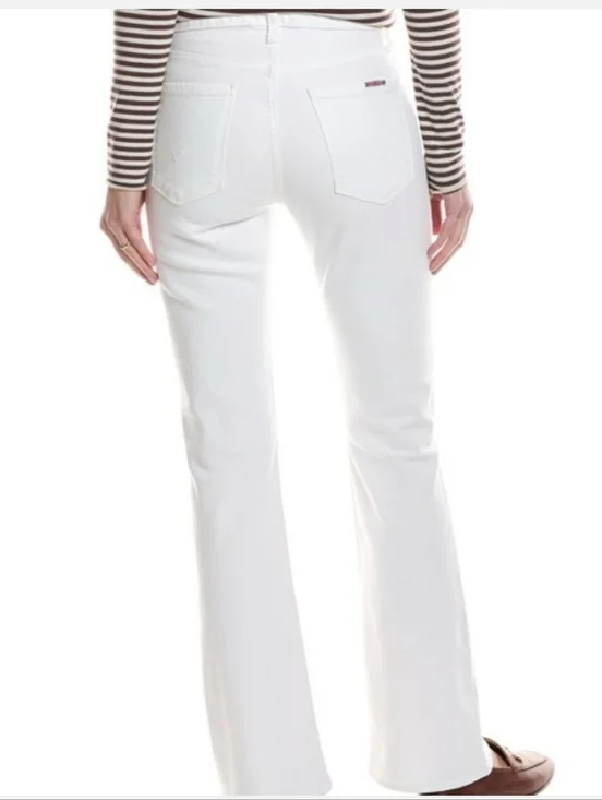 Hudson Blair High Rise Flared Jeans White Denim Pants - Picture 2 of 6